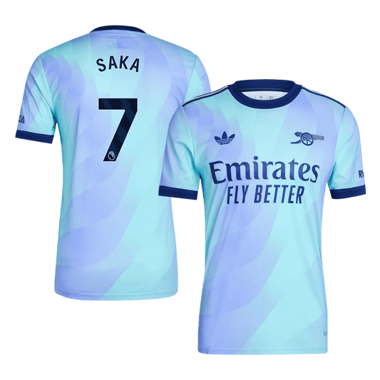 Player Version SAKA #7 Arsenal Third Away  Soccer Jersey 2024/25 footmaillots.fr