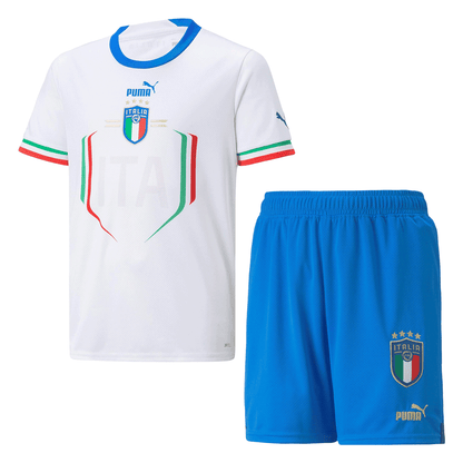 Kid's Italy Away  Soccer Jersey Kit(Jersey+Shorts) 2022 footmaillots.fr