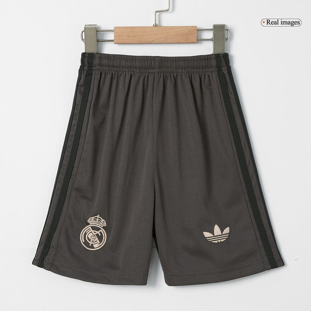Kid's Real Madrid Third Away  Soccer Jersey Kit(Jersey+Shorts) 2024/25 footmaillots.fr
