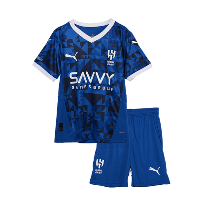 Kid's Al Hilal SFC Home  Soccer Jersey Kit(Jersey+Shorts) 2024/25 footmaillots.fr
