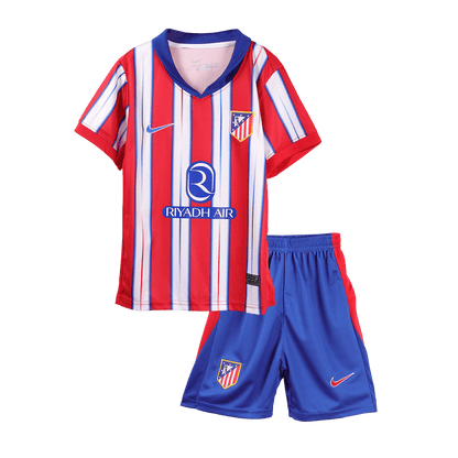 Kid's Atletico Madrid Home  Soccer Jersey Kit(Jersey+Shorts) 2024/25 footmaillots.fr