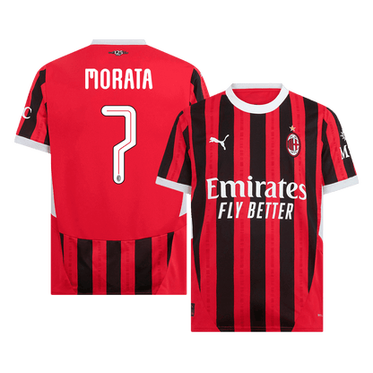 MORATA #7 AC Milan Home  Soccer Jersey 2024/25 - UCL footmaillots.fr