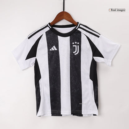 Kid's Juventus Home  Soccer Jersey Kit(Jersey+Shorts+Socks) 2024/25 footmaillots.fr