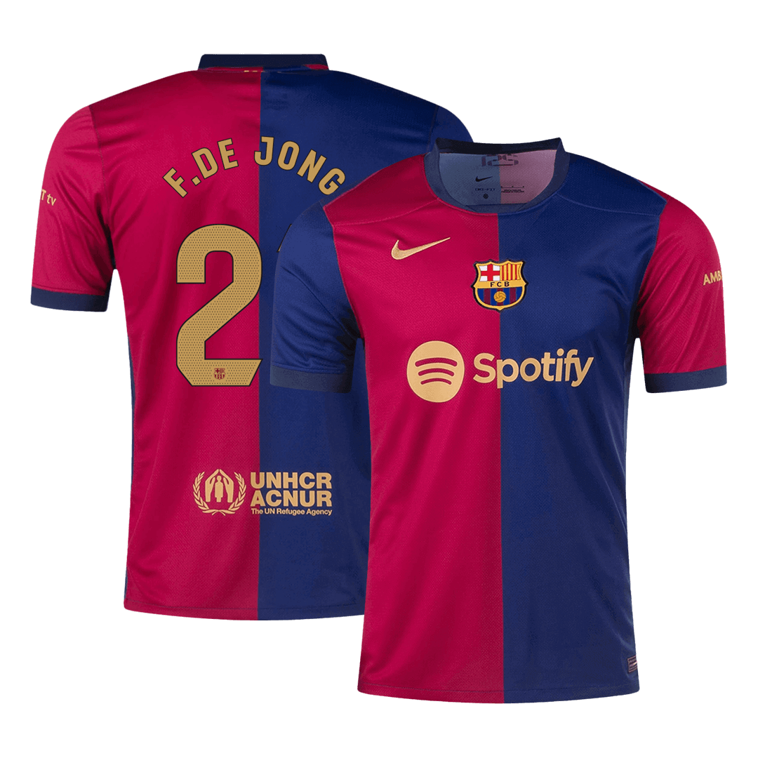 F.DE JONG #21 Barcelona Home  Soccer Jersey 2024/25 footmaillots.fr
