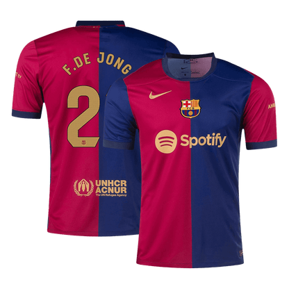 F.DE JONG #21 Barcelona Home  Soccer Jersey 2024/25 footmaillots.fr