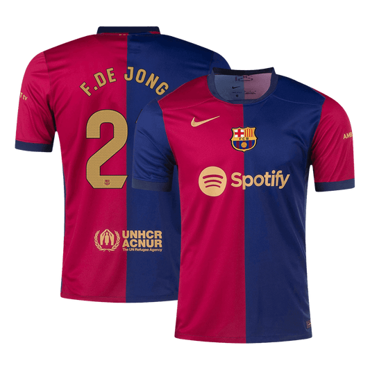 F.DE JONG #21 Barcelona Home  Soccer Jersey 2024/25 footmaillots.fr