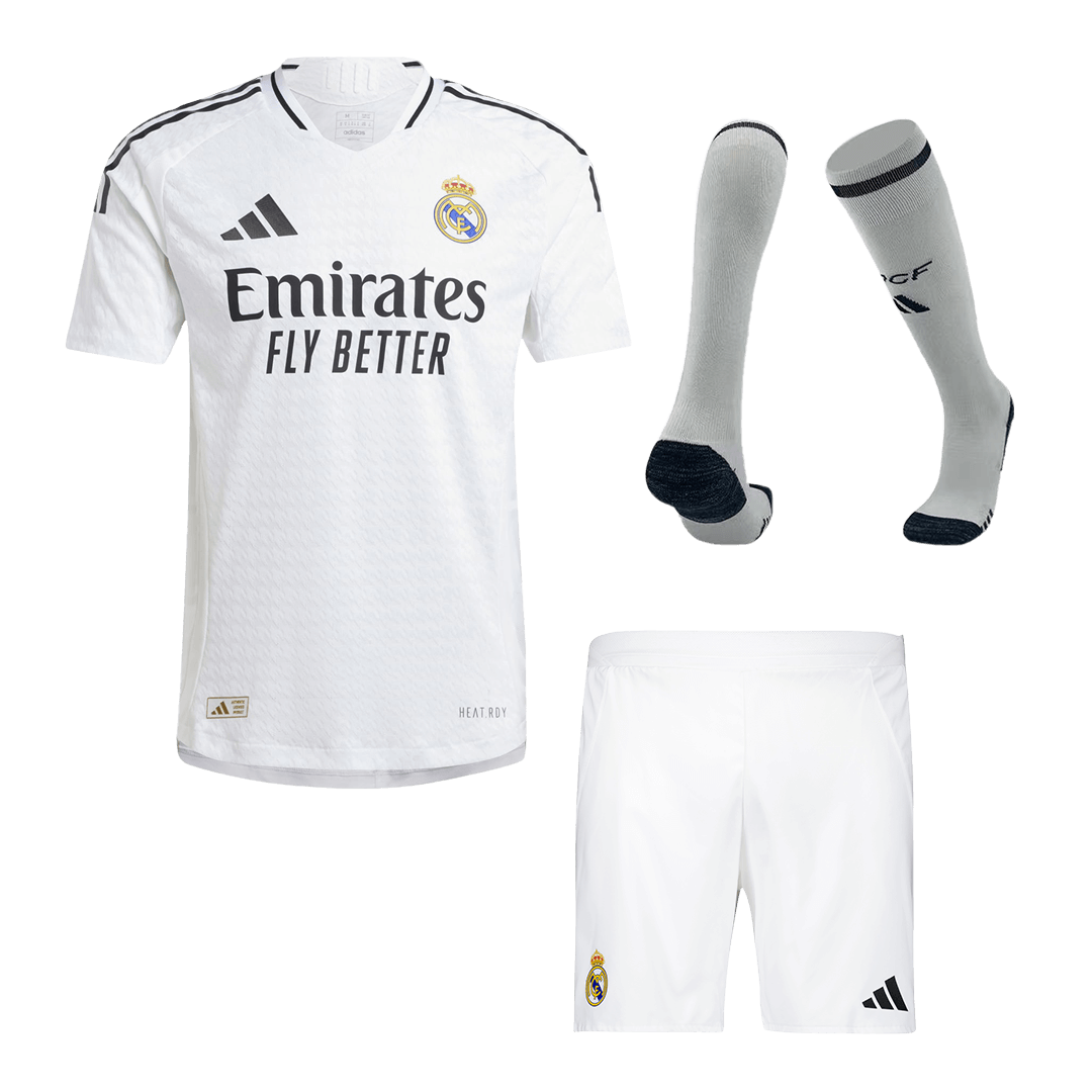 Player Version Real Madrid Home  Soccer Jersey Kit(Jersey+Shorts+Socks) 2024/25 footmaillots.fr