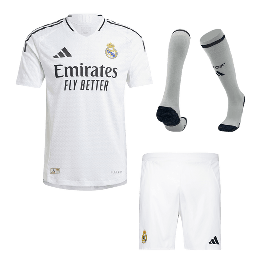 Player Version Real Madrid Home  Soccer Jersey Kit(Jersey+Shorts+Socks) 2024/25 footmaillots.fr