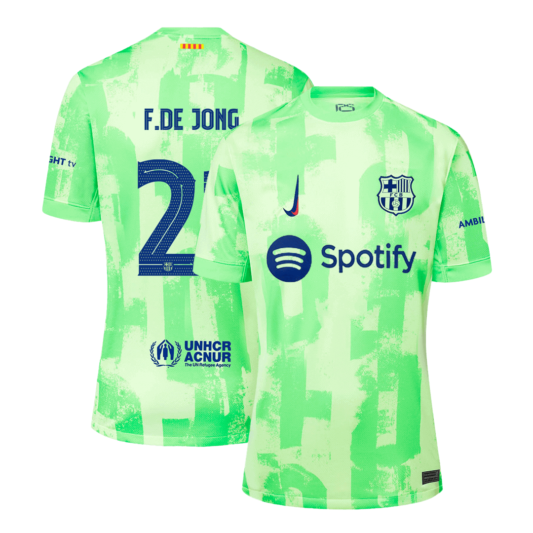 F.DE JONG #21 Barcelona Third Away  Soccer Jersey 2024/25- UCL footmaillots.fr