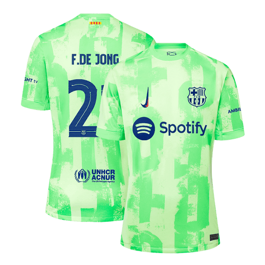 F.DE JONG #21 Barcelona Third Away  Soccer Jersey 2024/25- UCL footmaillots.fr