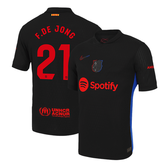 Player Version F.DE JONG #21 Barcelona Away  Soccer Jersey 2024/25 footmaillots.fr