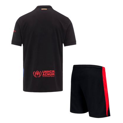 Barcelona Away  Soccer Jersey Kit(Jersey+Shorts) 2024/25 - Spotify Logo Without Text footmaillots.fr