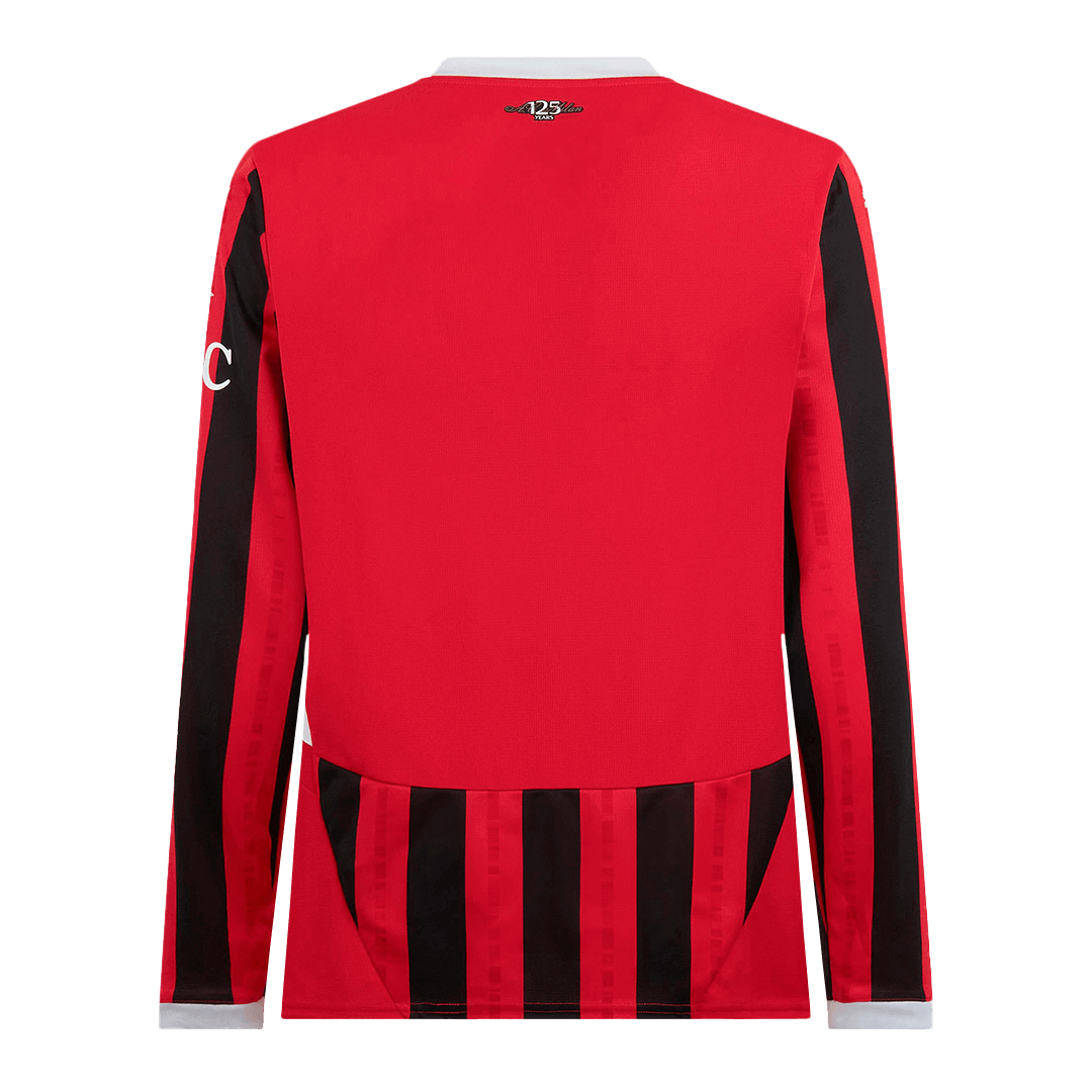 AC Milan Home Long Sleeve  Soccer Jersey 2024/25 footmaillots.fr