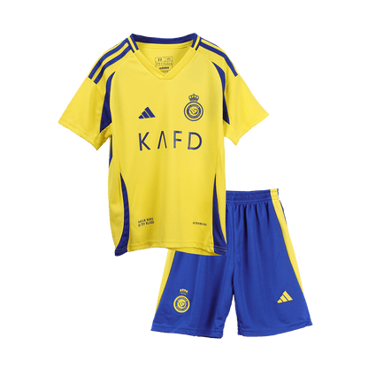 Kid's RONALDO #7 Al Nassr Home  Soccer Jersey Kit(Jersey+Shorts) 2024/25 - ACL footmaillots.fr