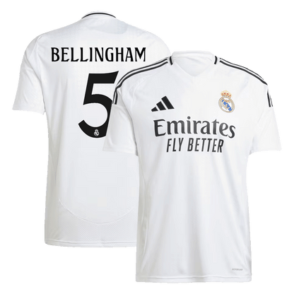 BELLINGHAM #5 Real Madrid Home  Soccer Jersey 2024/25 footmaillots.fr