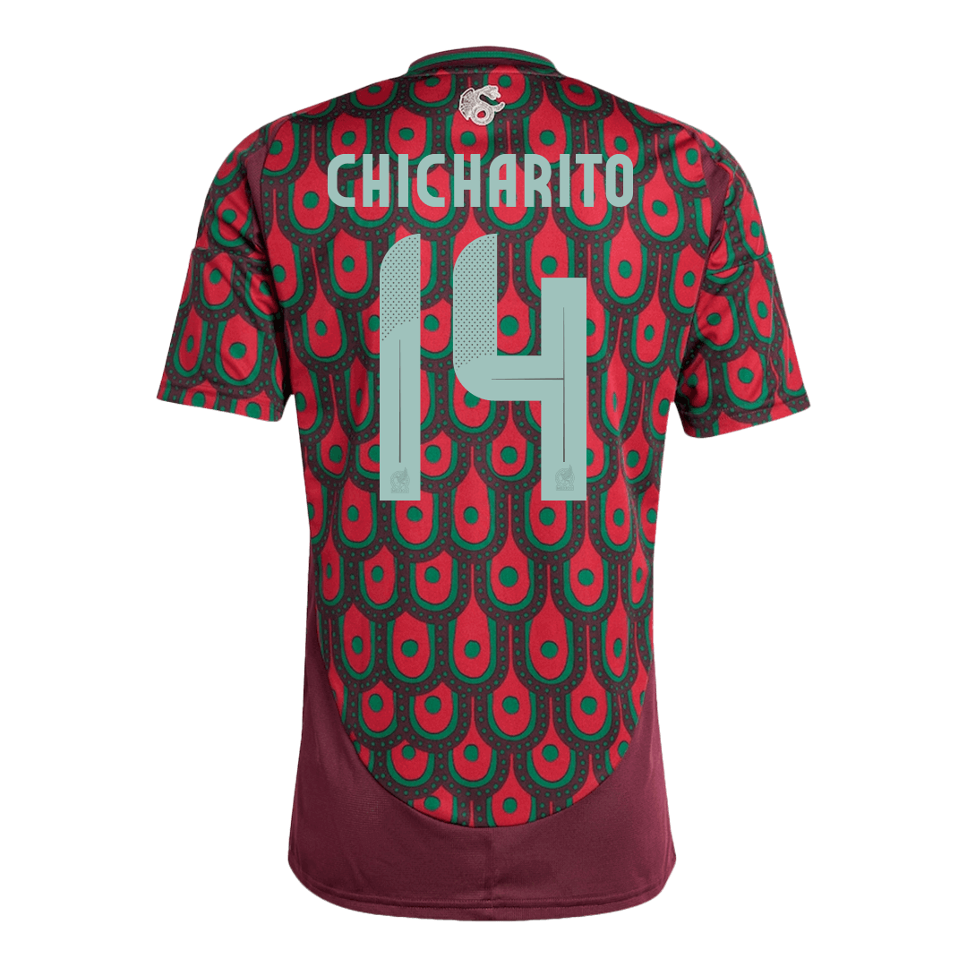 Men's Mexico CHICHARITO #14 Home Soccer Jersey Copa América 2024 footmaillots.fr