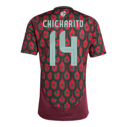 Men's Mexico CHICHARITO #14 Home Soccer Jersey Copa América 2024 footmaillots.fr
