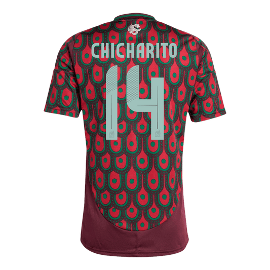 Men's Mexico CHICHARITO #14 Home Soccer Jersey Copa América 2024 footmaillots.fr