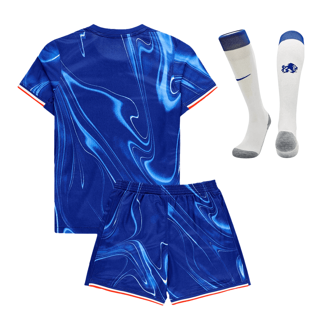 Kid's Chelsea Home  Soccer Jersey Kit(Jersey+Shorts+Socks) 2024/25 footmaillots.fr