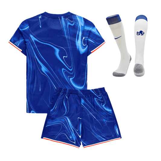 Kid's Chelsea Home  Soccer Jersey Kit(Jersey+Shorts+Socks) 2024/25 footmaillots.fr