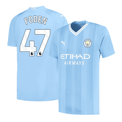 FODEN #47 Manchester City Home  Soccer Jersey 2023/24 footmaillots.fr