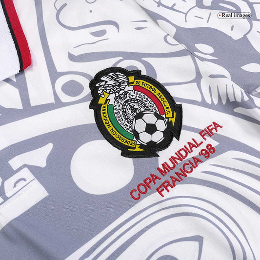 Mexico Away Retro Soccer Jersey 1998 footmaillots.fr