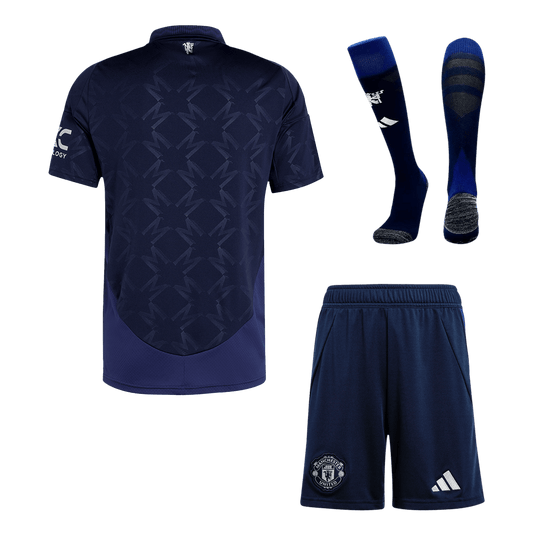 Manchester United Away  Soccer Jersey Kit(Jersey+Shorts+Socks) 2024/25 footmaillots.fr