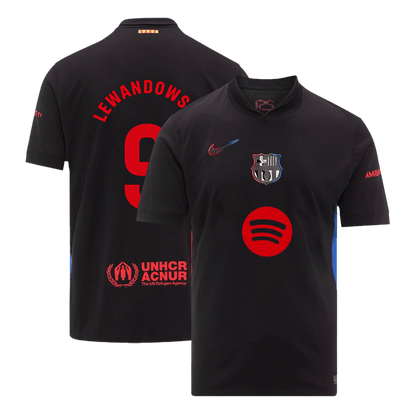 LEWANDOWSKI #9 Barcelona Away  Soccer Jersey 2024/25 footmaillots.fr