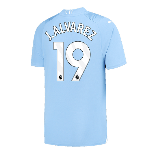J.ALVAREZ #19 Manchester City Home  Soccer Jersey 2023/24 footmaillots.fr