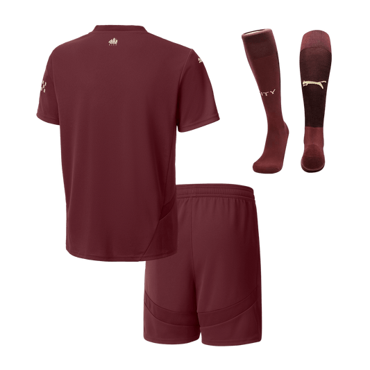 Kid's Manchester City Third Away  Soccer Jersey Kit(Jersey+Shorts+Socks) 2024/25 footmaillots.fr