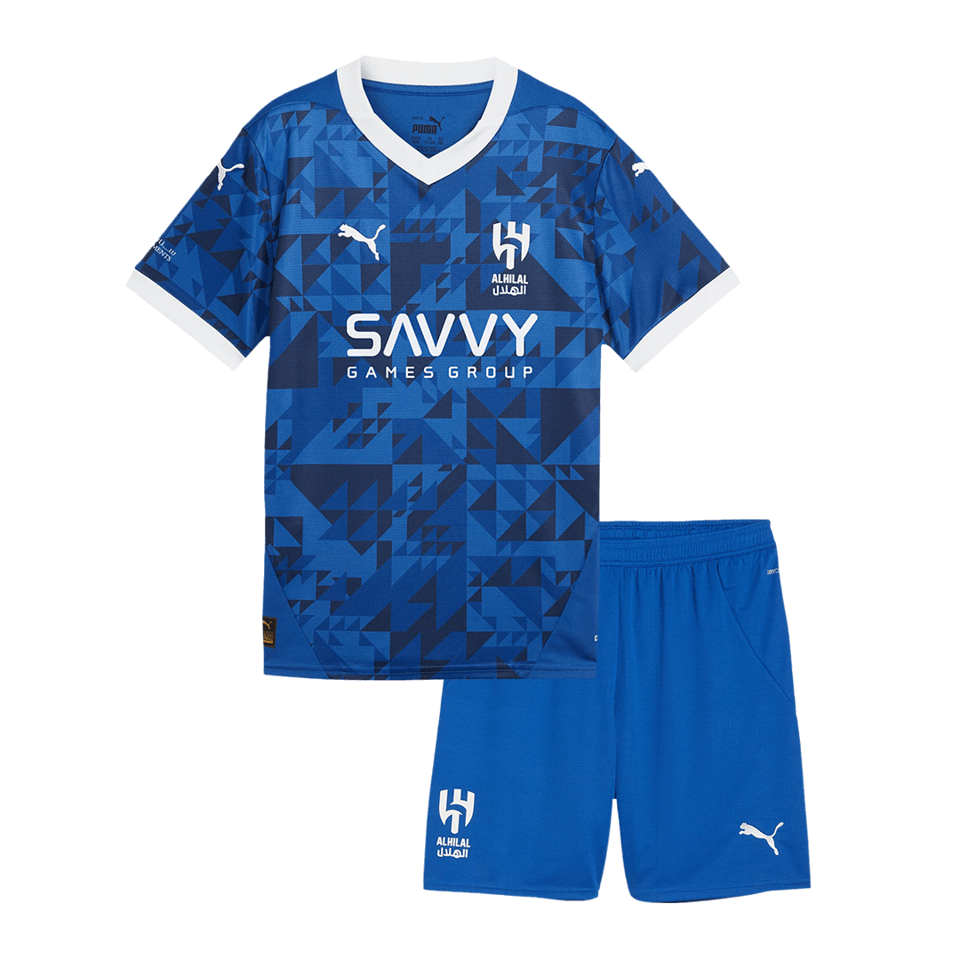 Kid's Al Hilal SFC Home  Soccer Jersey Kit(Jersey+Shorts) 2024/25 footmaillots.fr