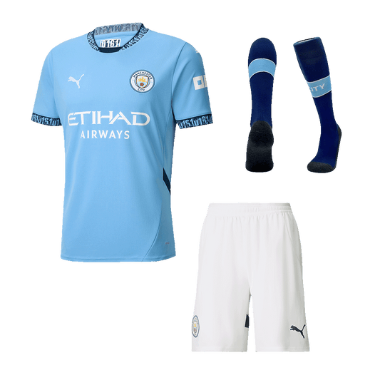 Manchester City Home  Soccer Jersey Kit(Jersey+Shorts+Socks) 2024/25 footmaillots.fr