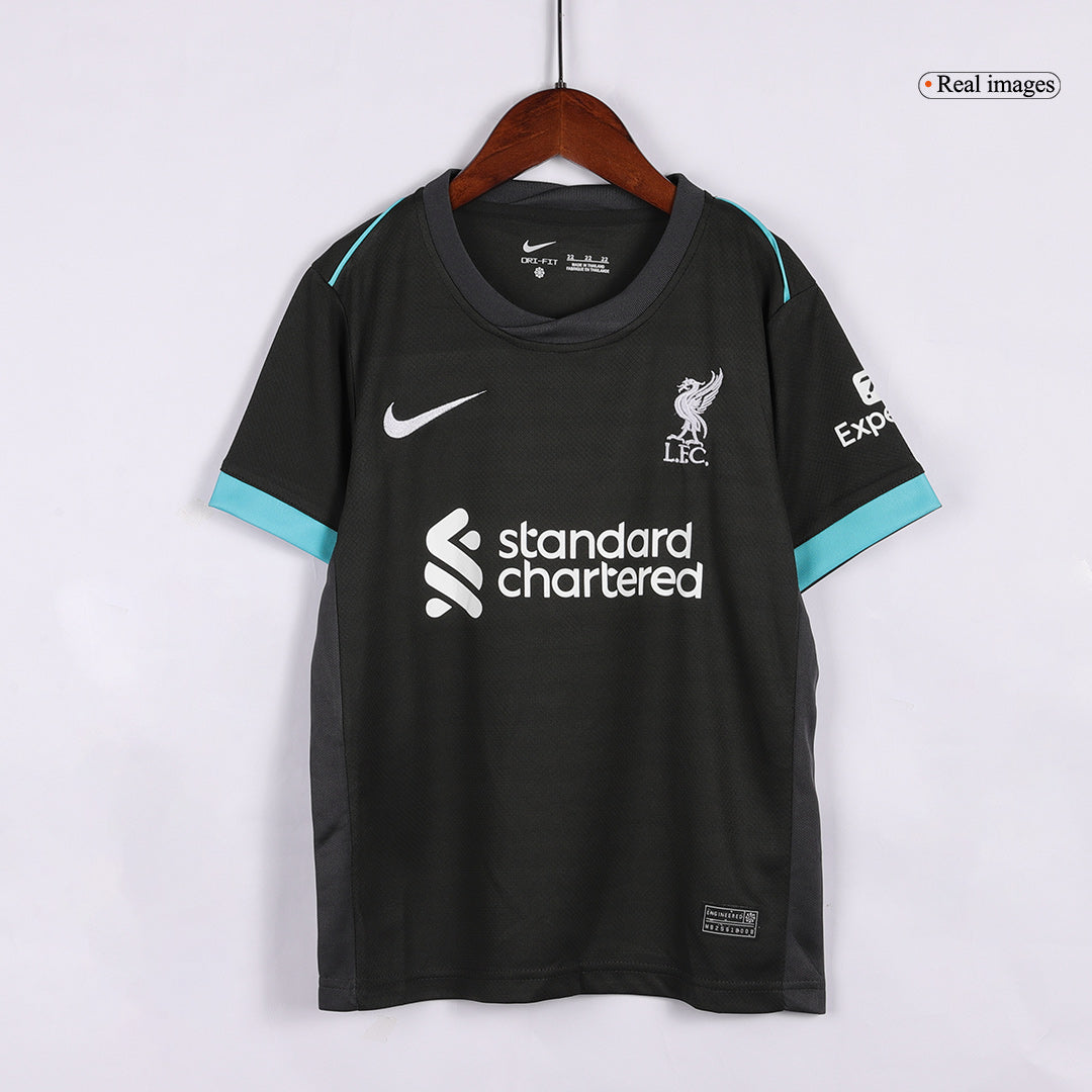 Kid's Liverpool Away  Soccer Jersey Kit(Jersey+Shorts+Socks) 2024/25 footmaillots.fr