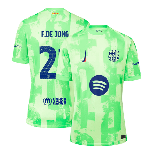 F.DE JONG #21 Barcelona Third Away  Soccer Jersey 2024/25 - UCL?Spotify Logo Without Text? footmaillots.fr