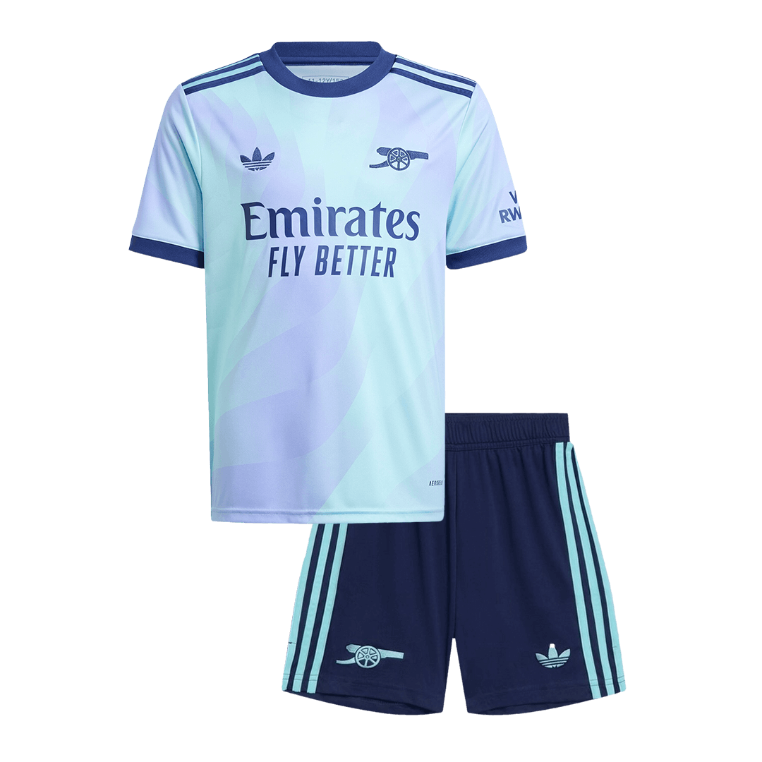 Kid's Arsenal Third Away  Soccer Jersey Kit(Jersey+Shorts) 2024/25 footmaillots.fr