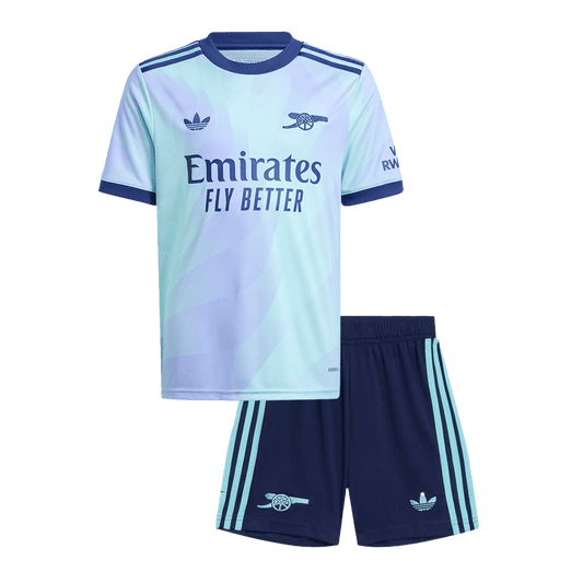 Kid's Arsenal Third Away  Soccer Jersey Kit(Jersey+Shorts) 2024/25 footmaillots.fr
