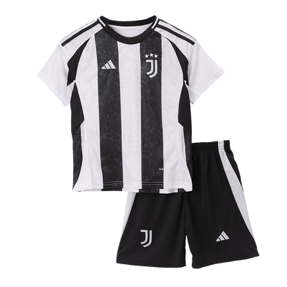 Kid's Juventus Home  Soccer Jersey Kit(Jersey+Shorts+Socks) 2024/25 footmaillots.fr
