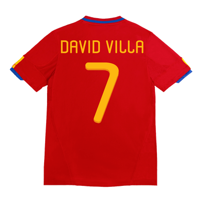 Retro DAVID VILLA #7 2010 Spain Home  Soccer Jersey footmaillots.fr