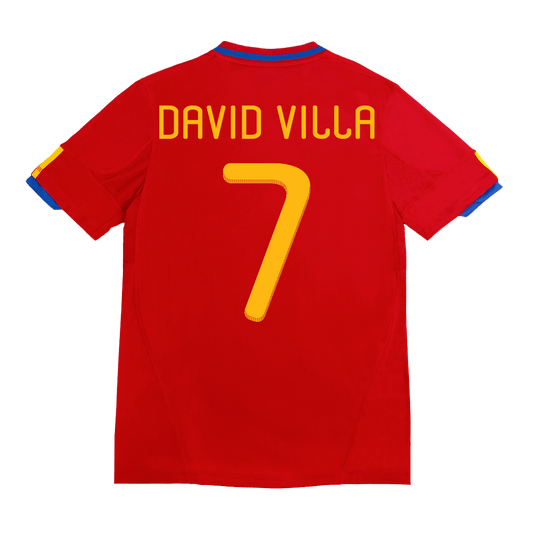 Retro DAVID VILLA #7 2010 Spain Home  Soccer Jersey footmaillots.fr