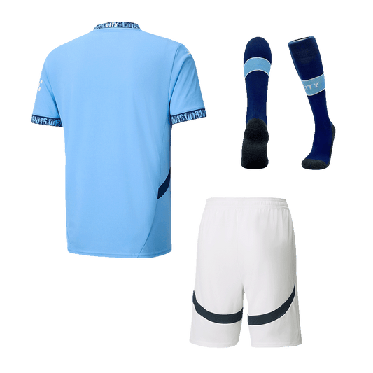 Manchester City Home  Soccer Jersey Kit(Jersey+Shorts+Socks) 2024/25 footmaillots.fr