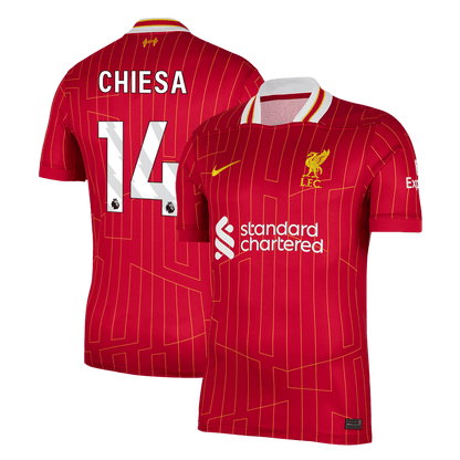 CHIESA #14 Liverpool Home  Soccer Jersey 2024/25 footmaillots.fr