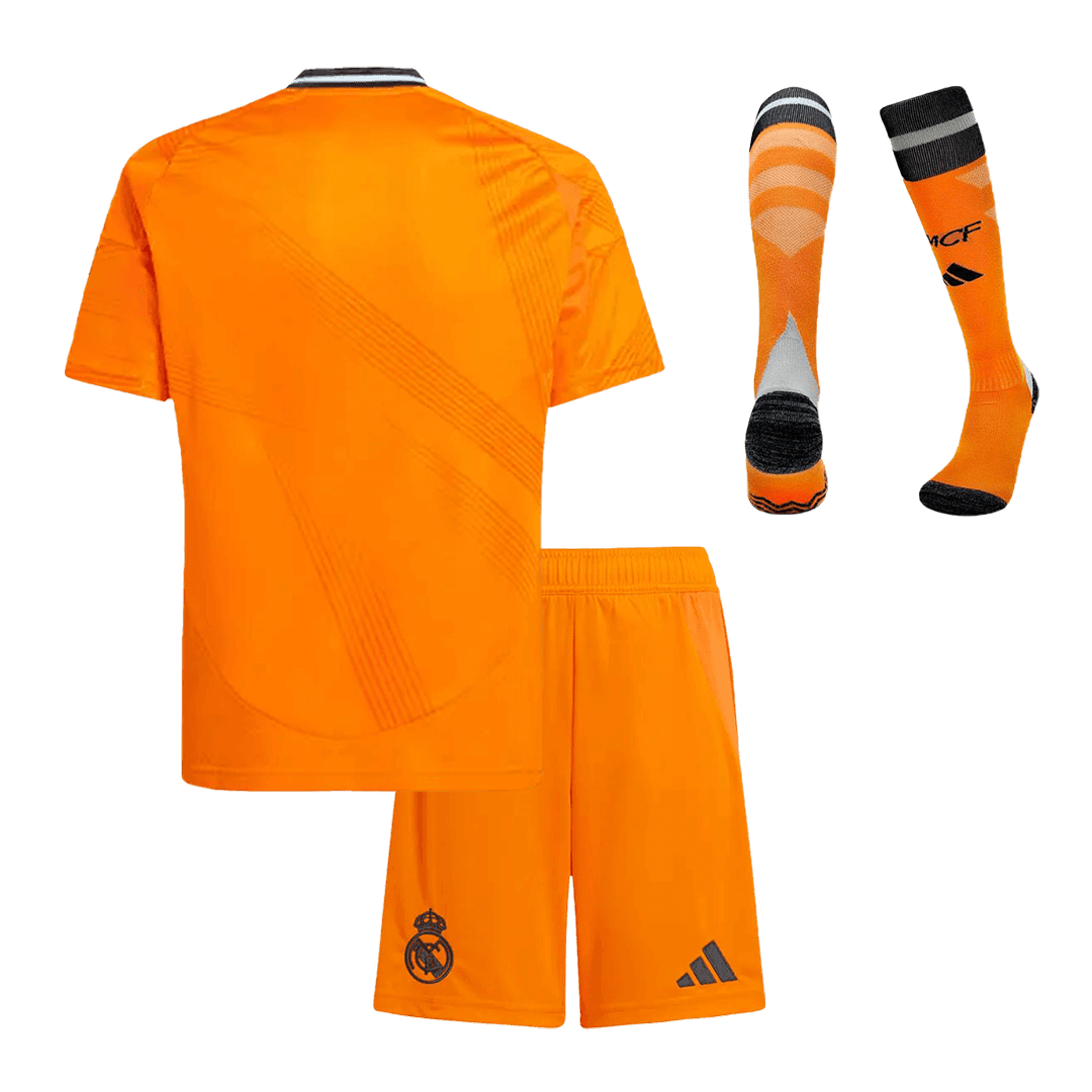 Kid's Real Madrid Away  Soccer Jersey Kit(Jersey+Shorts+Socks) 2024/25 footmaillots.fr