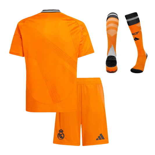Kid's Real Madrid Away  Soccer Jersey Kit(Jersey+Shorts+Socks) 2024/25 footmaillots.fr