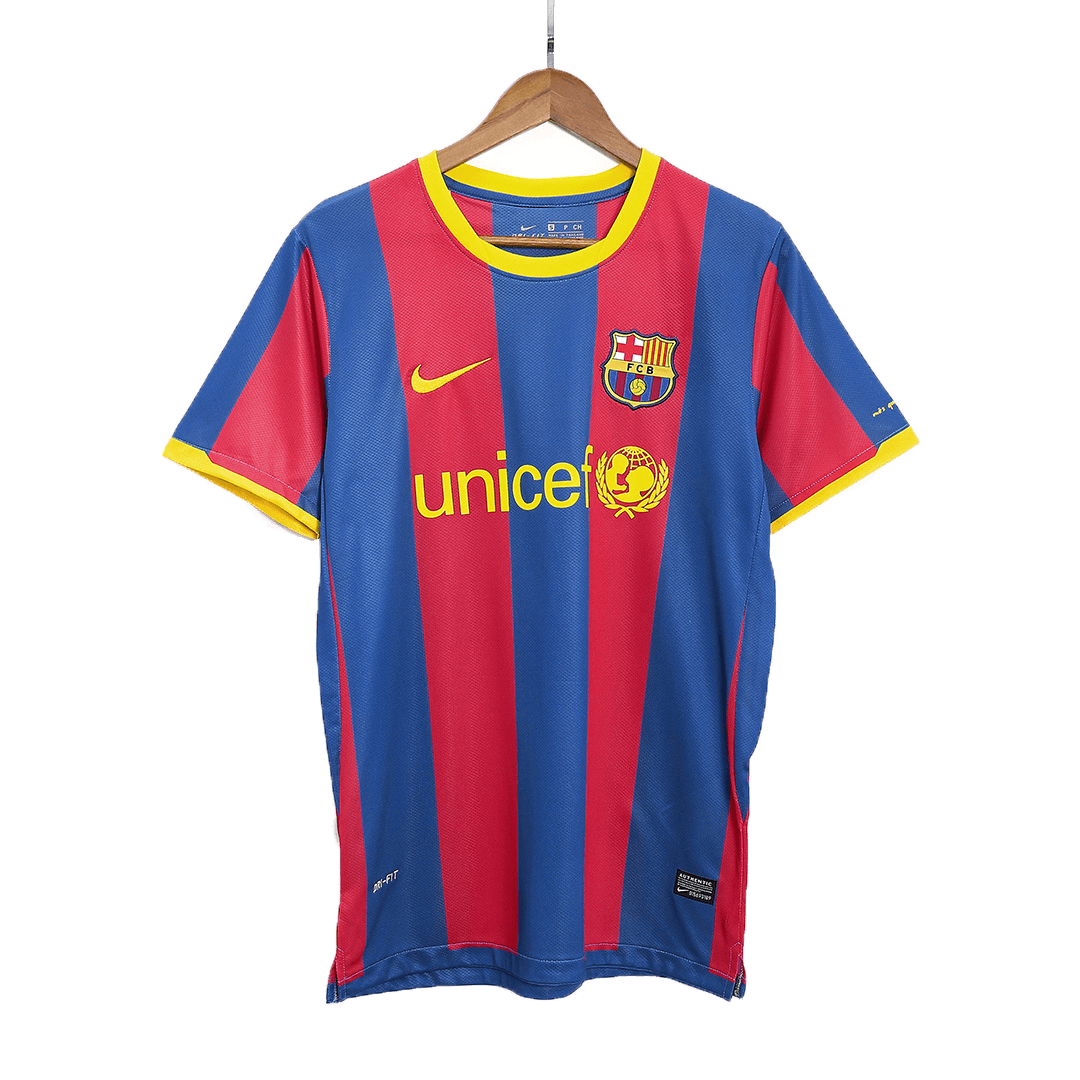 Retro DAVID VILLA #7 2010/11 Barcelona Home  Soccer Jersey footmaillots.fr