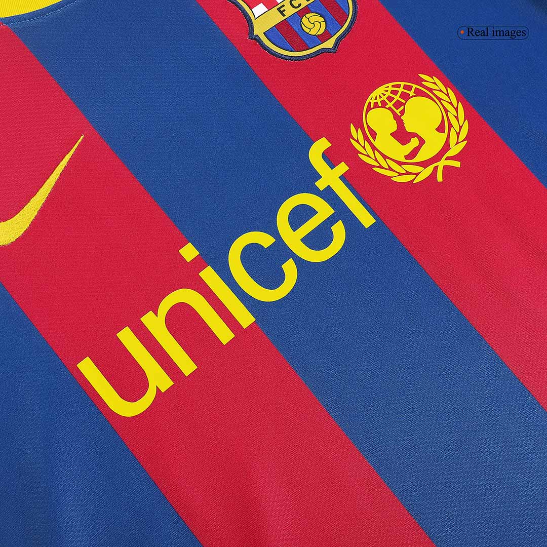 Retro MESSI #10 2010/11 Barcelona Home  Soccer Jersey footmaillots.fr